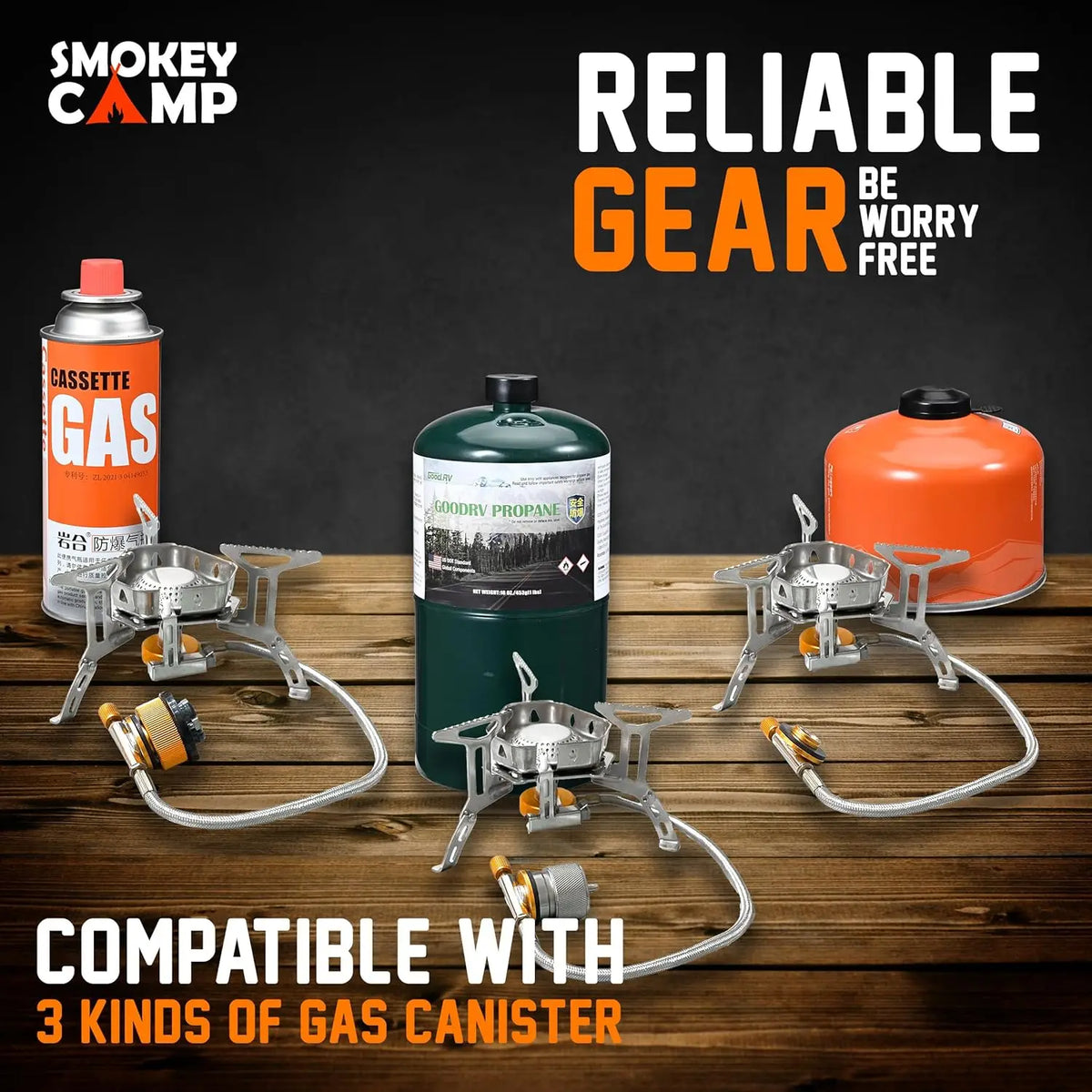 YTYIN Camping Cookware Set With Stove And Nonstick Pots Kit