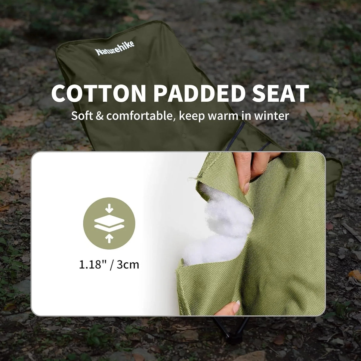 Naturehike High Back Folding Moon Chair Outdoor Camping Lounge Seat