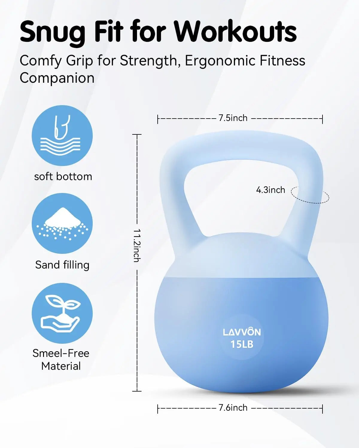 Soft Sand Kettlebell Anti Slip Handle Home Strength Training