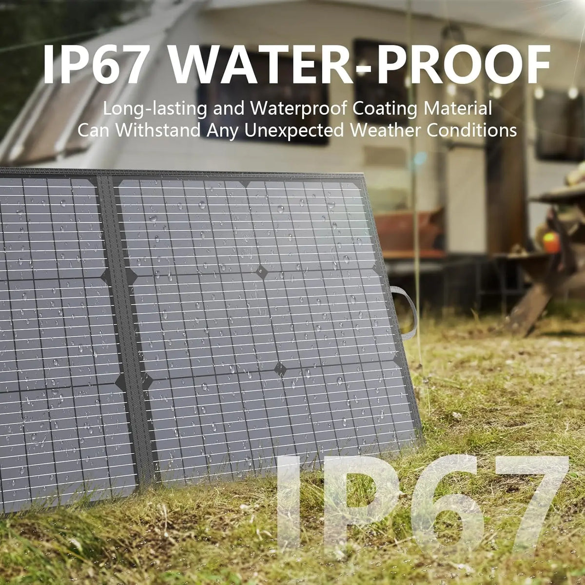 MHPOWOS 220W 40V Waterproof Foldable Solar Panel For Camping