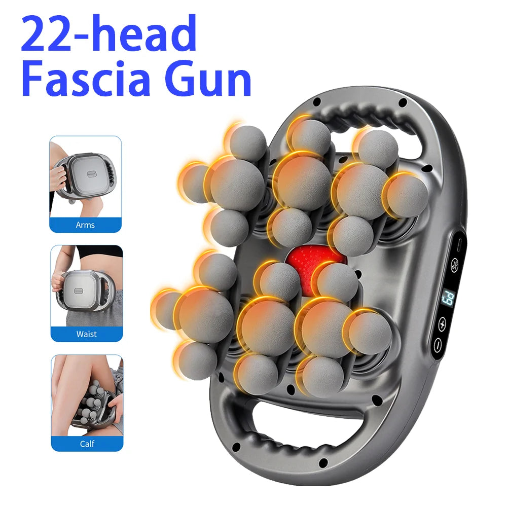 Foreverlily 22 Head High Frequency Vibration Fascia Massager