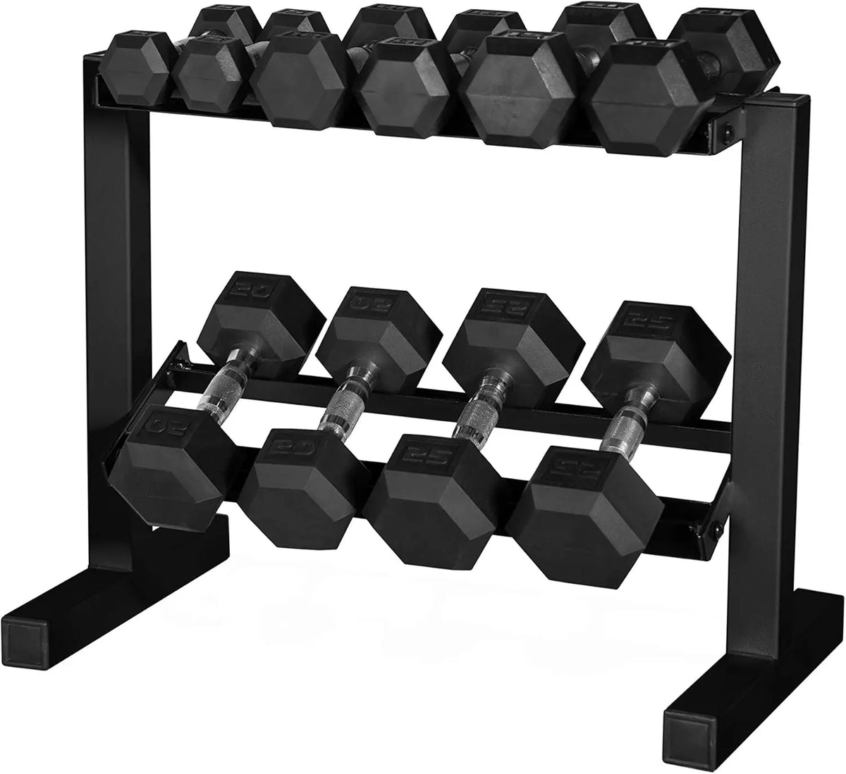 150 Lb Metal Dumbbell Set With Storage Rack Home Gym