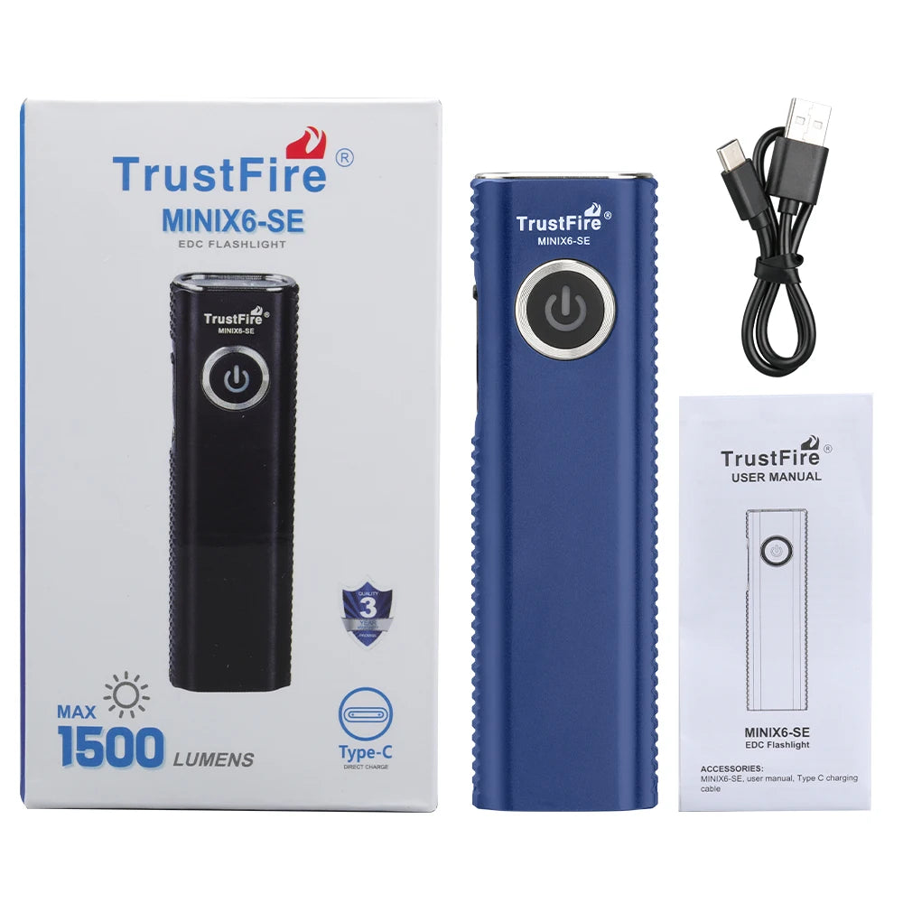 TrustFire Minix6 Se 1500 Lumen Rechargeable EDC Flashlight