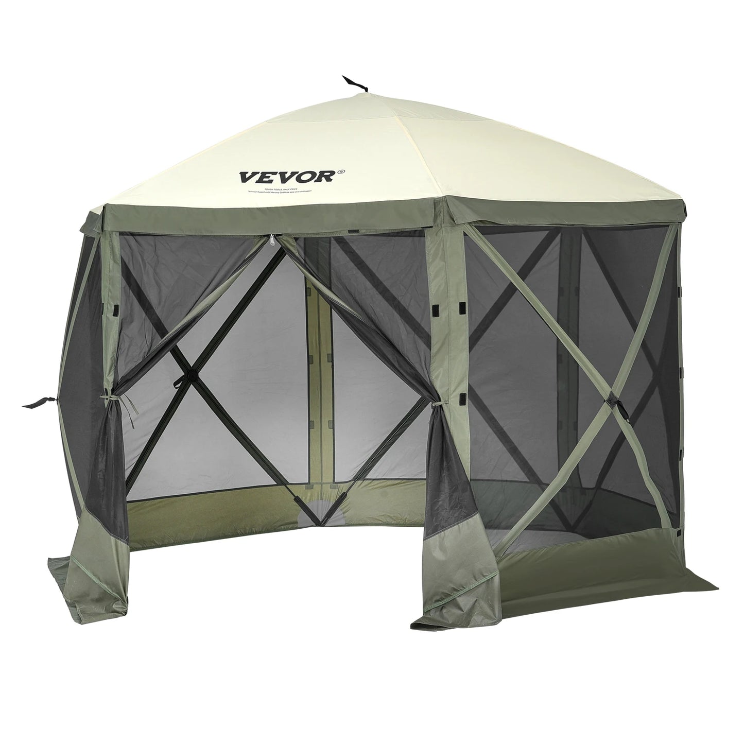6 Sided Pop Up Gazebo With Privacy Cloths And Ventilation