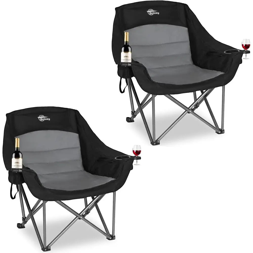 Heavy Duty Portable Padded Outdoor Lawn And Camping Chairs