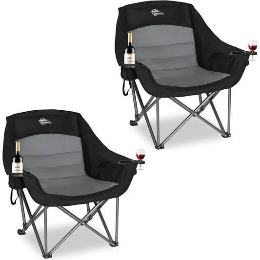 Heavy Duty Portable Padded Outdoor Lawn And Camping Chairs