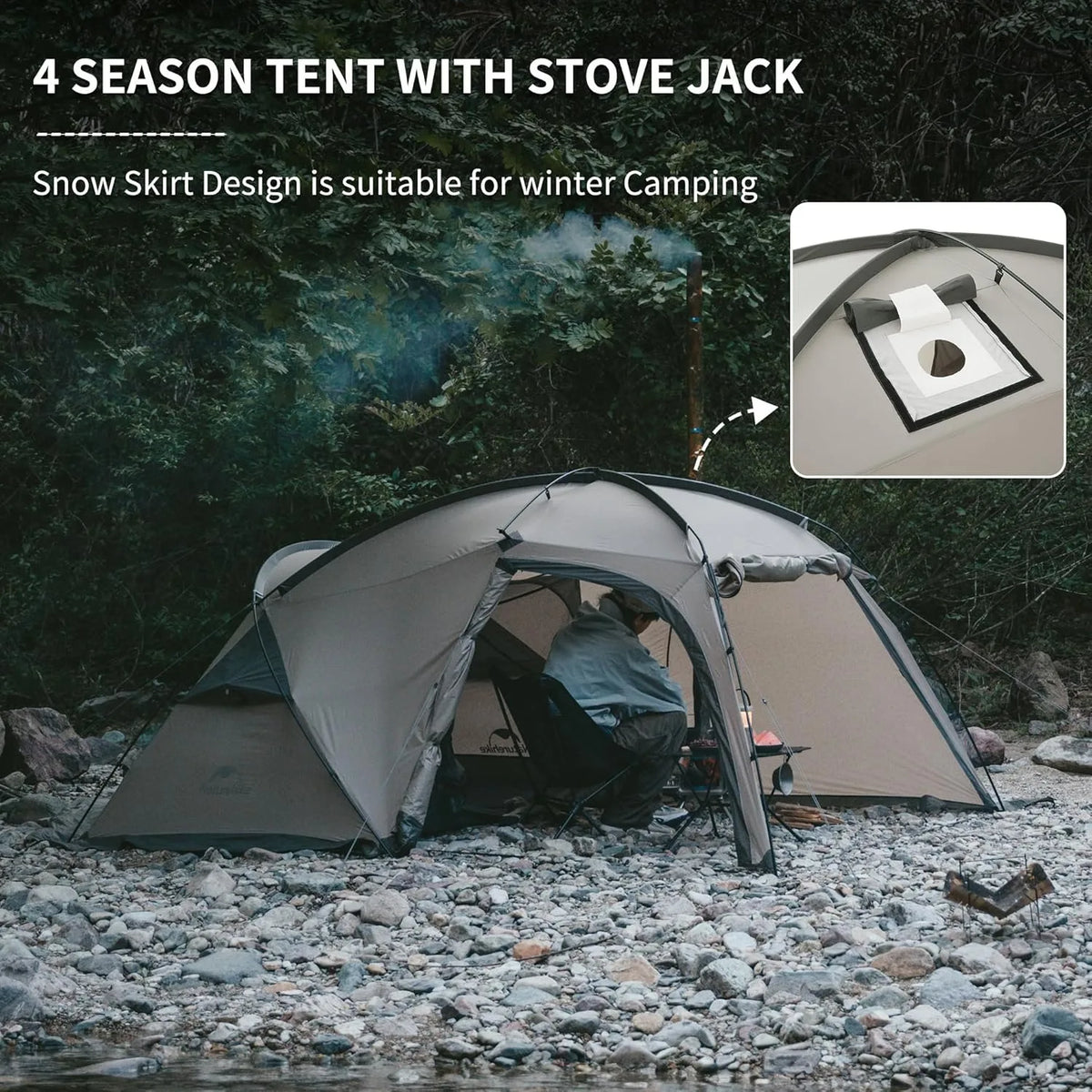 Naturehike Massif Hot Tent With Stove Jack And Waterproof Cover