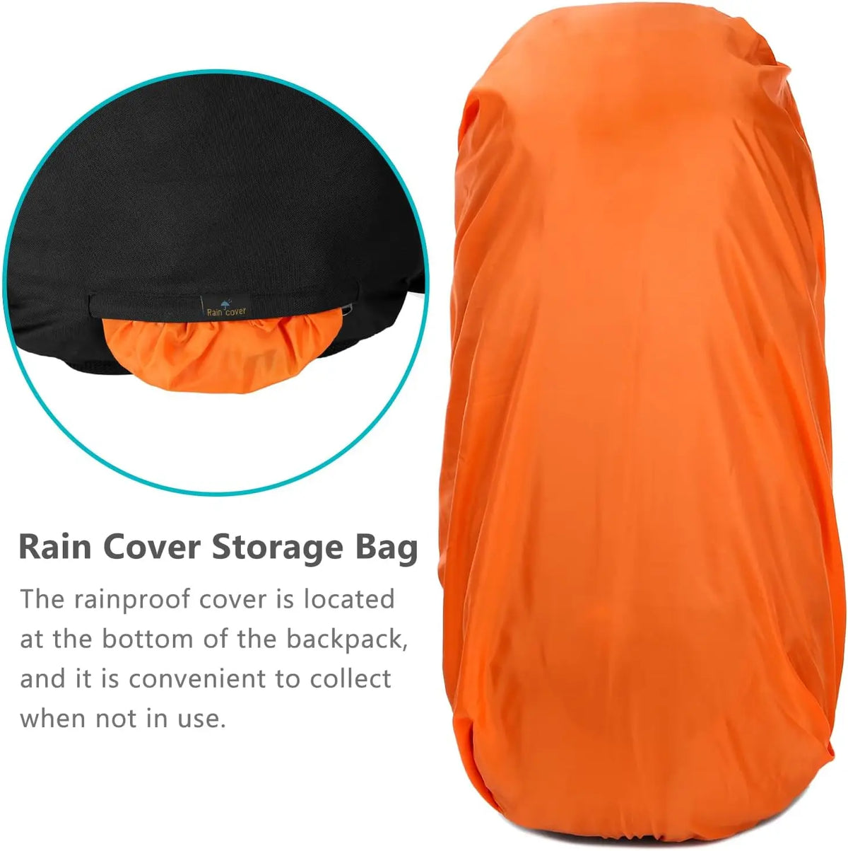 Lightweight Expandable Hiking Backpack With Detachable Rain Cover