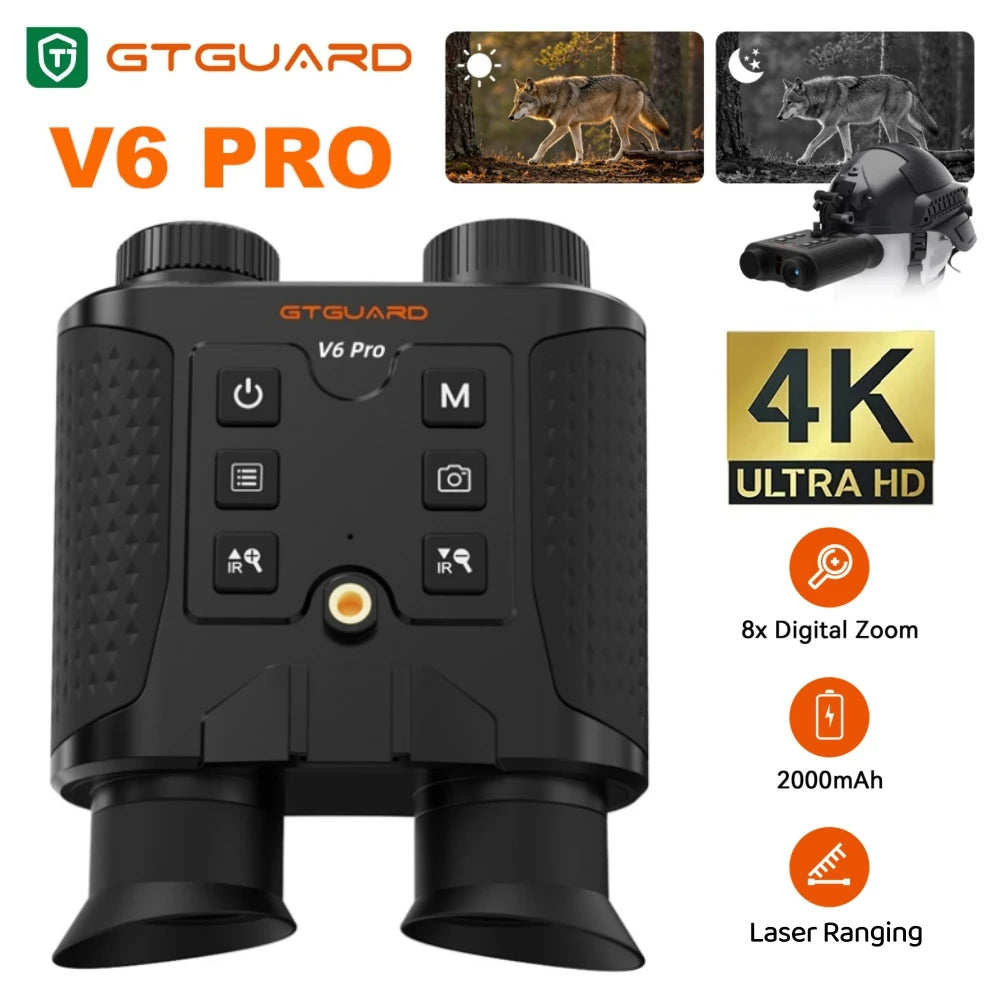 GTMEDIA 4K Night Vision Binoculars With 8X Digital Zoom