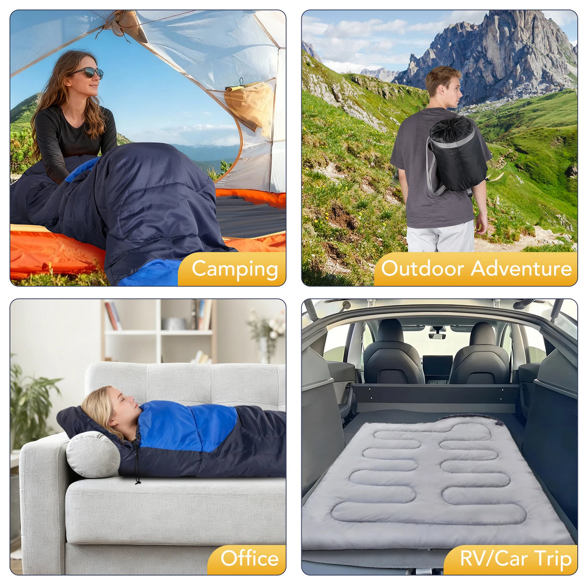 Four Season Ultralight Waterproof Sleeping Bag With Compression Sack