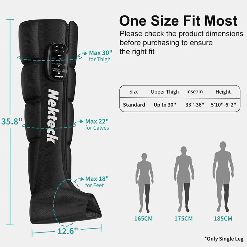Nekteck Cordless Air Pressure Leg Massager Deep Calf Relaxation