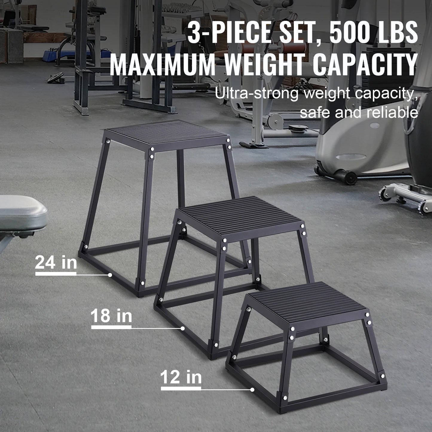 SucceBuy Plyometric Jump Box Non Slip Fitness Agility Training Platform