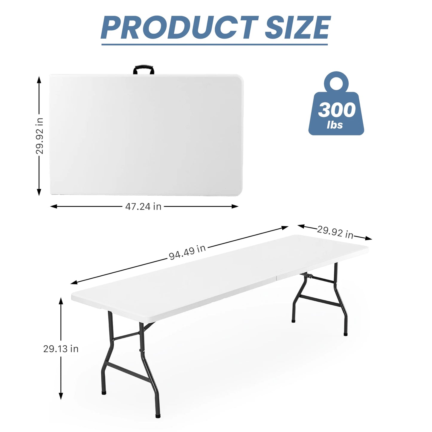 JHK Portable Folding Camping Table With Carrying Handle