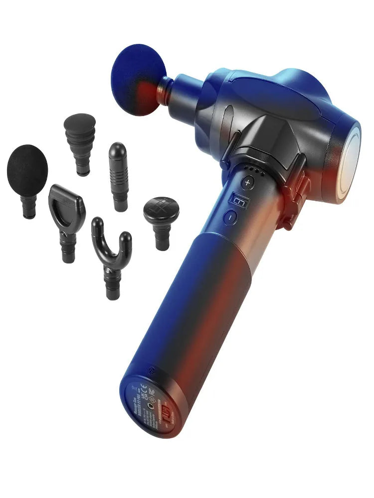 Rechargeable Percussion Massage Gun With Nine Speeds And Six Heads