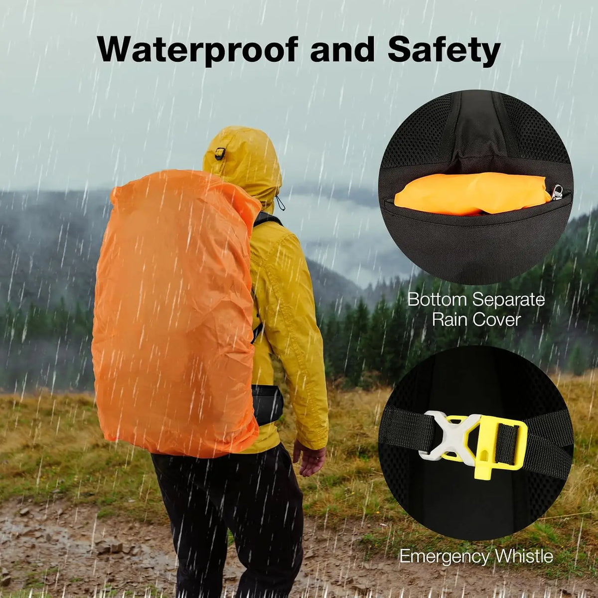Lightweight Water Resistant Hiking Backpack For Trekking Camping