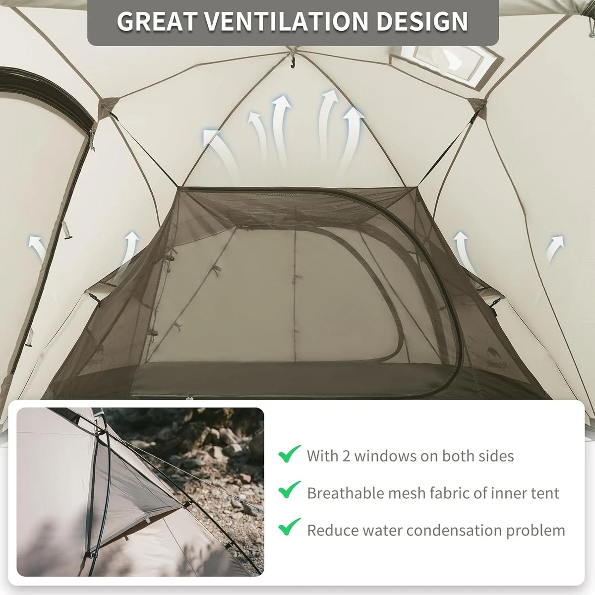 Naturehike Massif Hot Tent With Stove Jack And Waterproof Cover