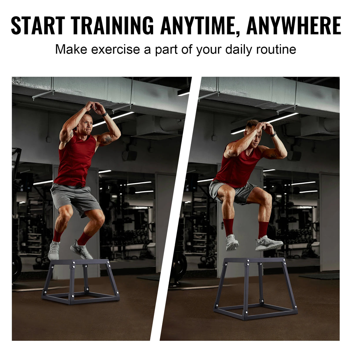 SucceBuy Plyometric Jump Box Non Slip Fitness Agility Training Platform