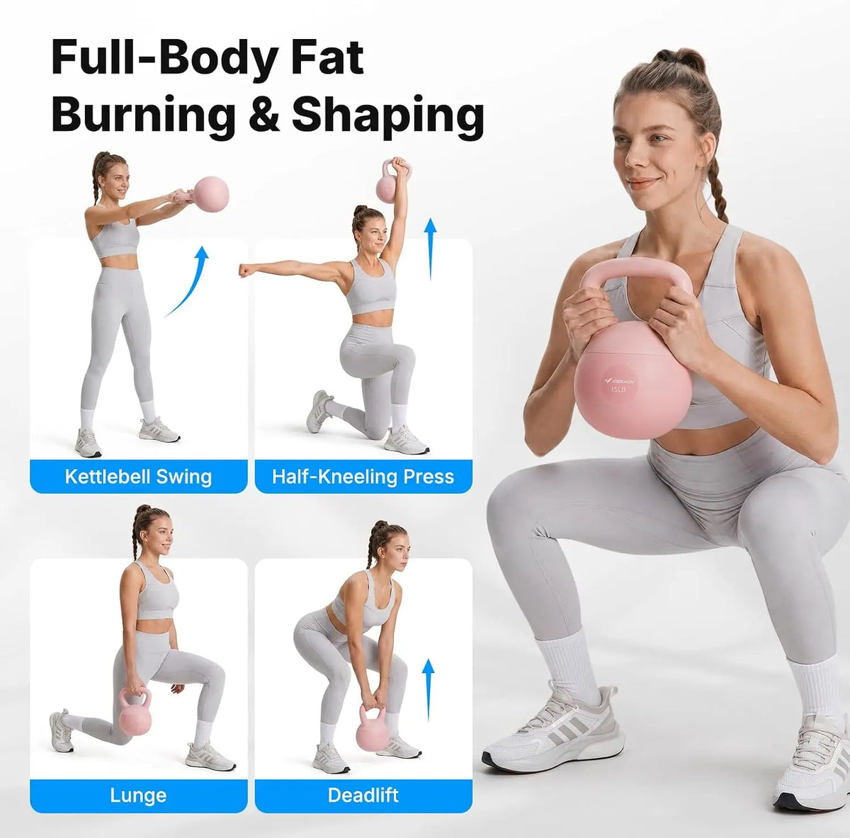Soft Sand Kettlebell Anti Slip Handle Home Strength Training