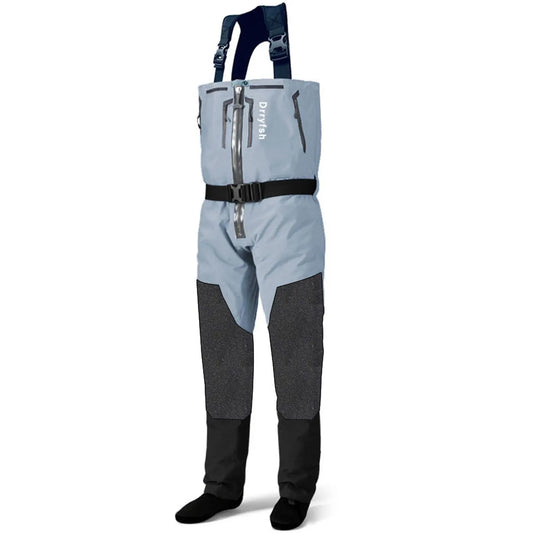 Drryfsh Men Breathable Zip Front Fishing Wading Pants