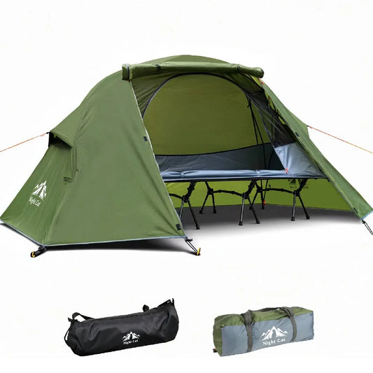 Night Cat Four Mode Elevated Camping Cot And Mesh Tent