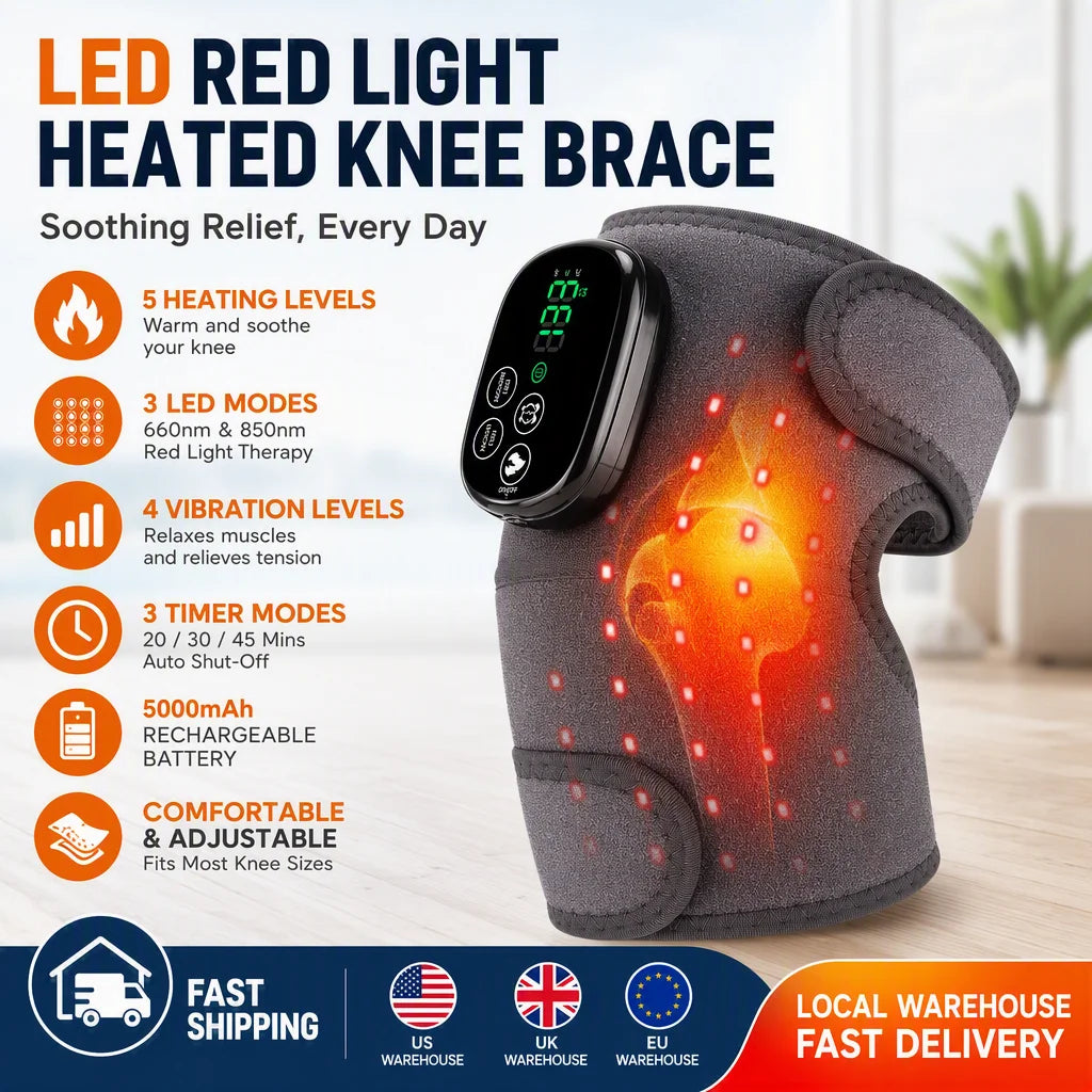 Hailicare Heated Knee Wrap With Red Light Joint Pain Relief