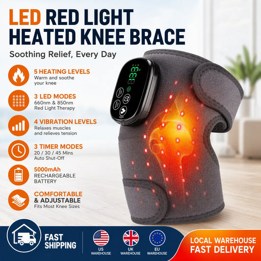 Hailicare Heated Knee Wrap With Red Light Joint Pain Relief