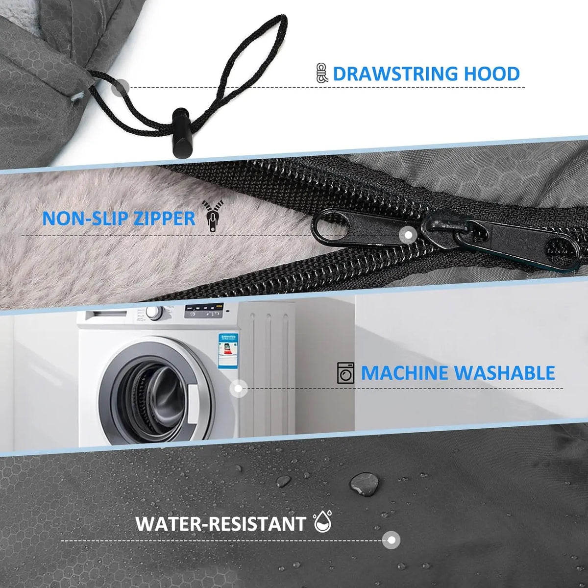 Lightweight 3 Season Waterproof Camping Sleeping Bag Down Cotton Fill
