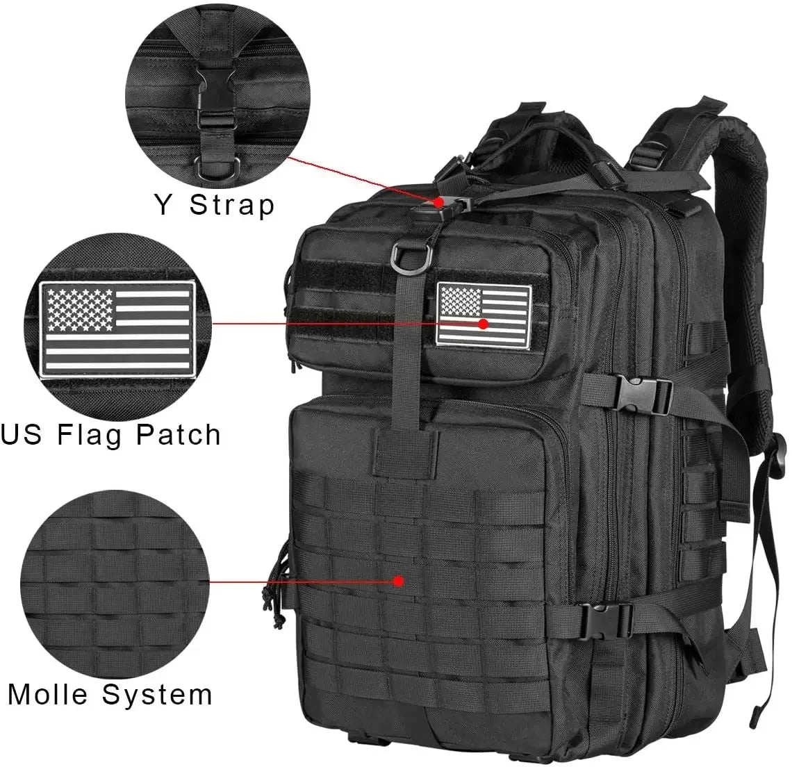 ReFire Gear Tactical Molle Backpack For Outdoor Travel And Hiking