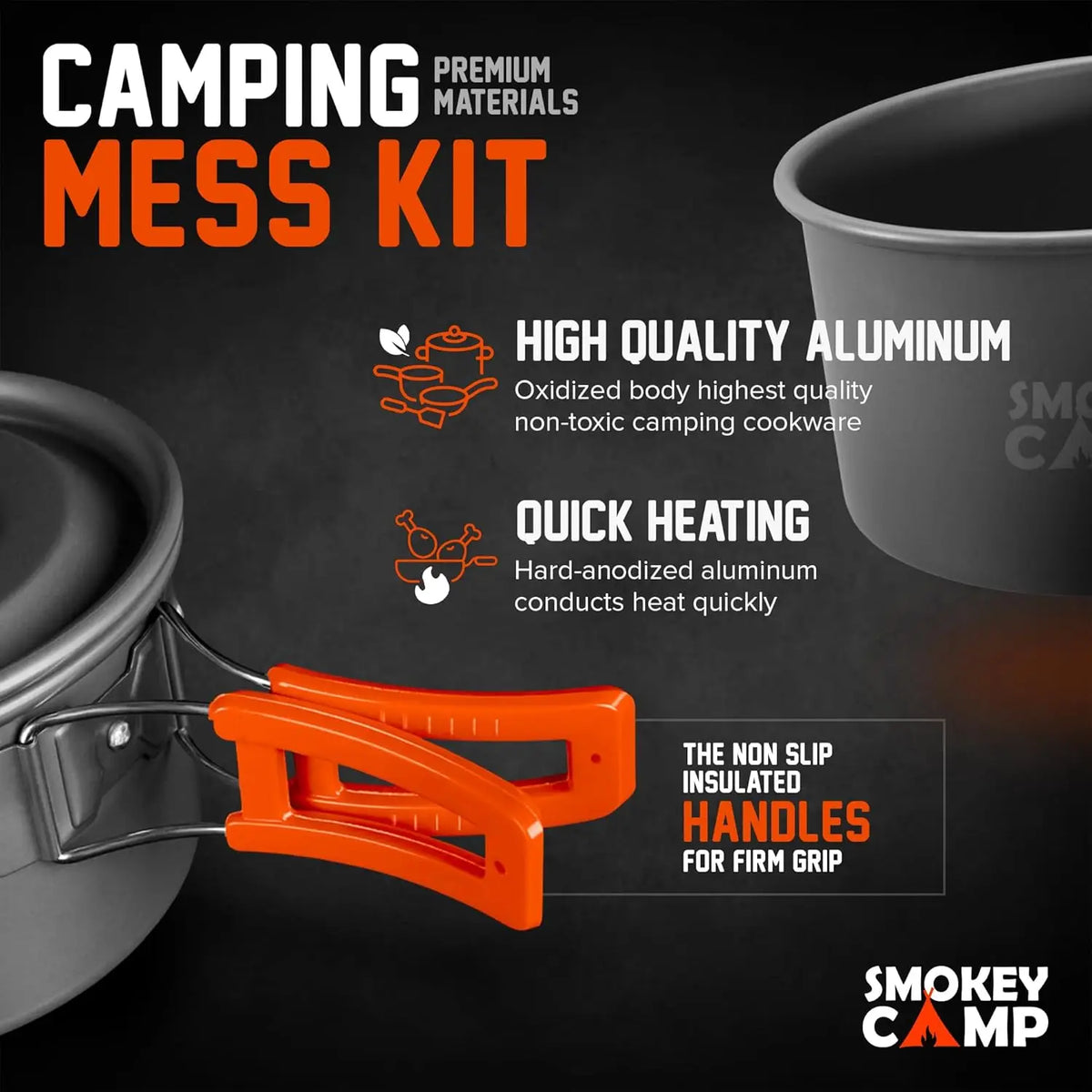 YTYIN Camping Cookware Set With Stove And Nonstick Pots Kit