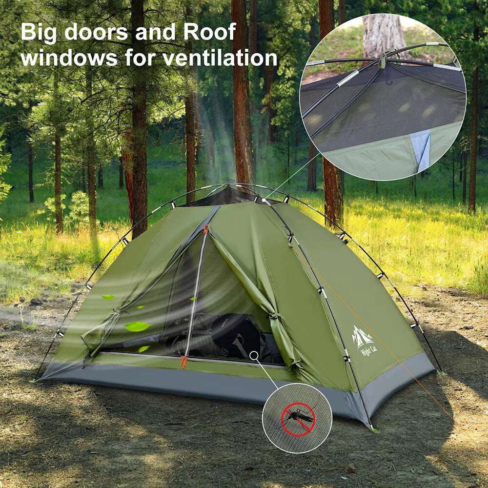 Night Cat Upgraded Backpacking Tent Easy Clip Setup Compact Rainproof