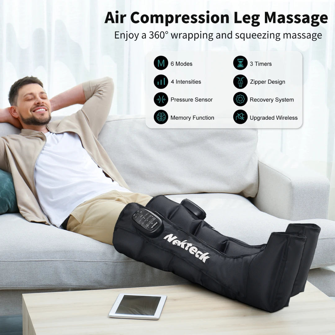 Nekteck Cordless Air Pressure Leg Massager Deep Calf Relaxation