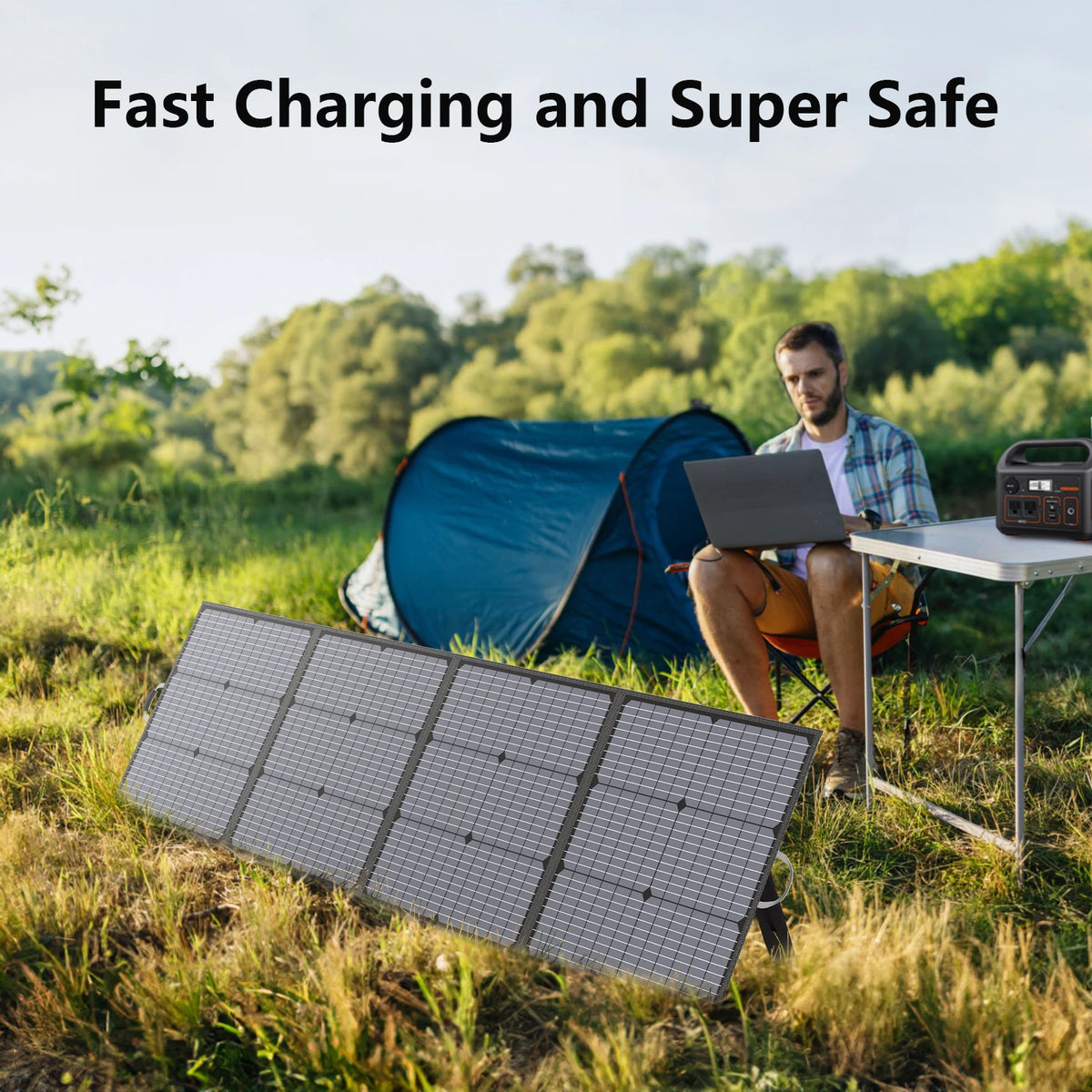 MHPOWOS 220W 40V Waterproof Foldable Solar Panel For Camping