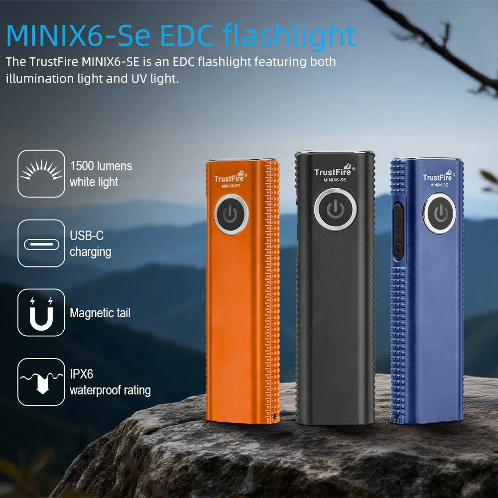 TrustFire Minix6 Se 1500 Lumen Rechargeable EDC Flashlight