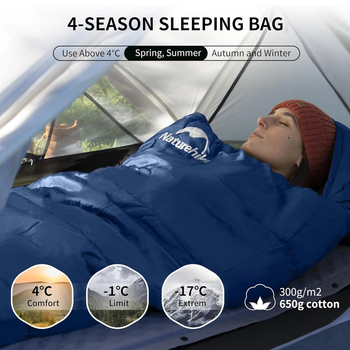 Naturehike Mummy Sleeping Bag For Adult Winter Camping