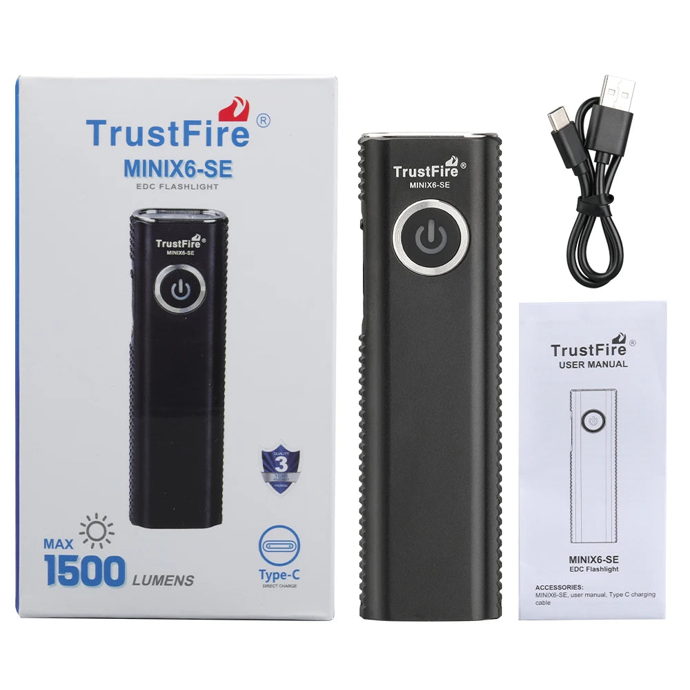 TrustFire Minix6 Se 1500 Lumen Rechargeable EDC Flashlight