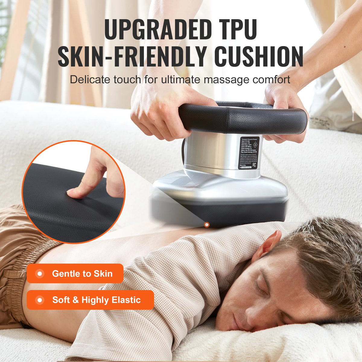 Handheld Variable Speed Chiropractic Massager Heat Therapy For Muscle Relief