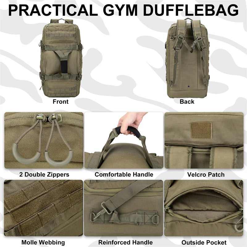 LQARMY Molle Tactical Backpack For Outdoor Hiking And Travel