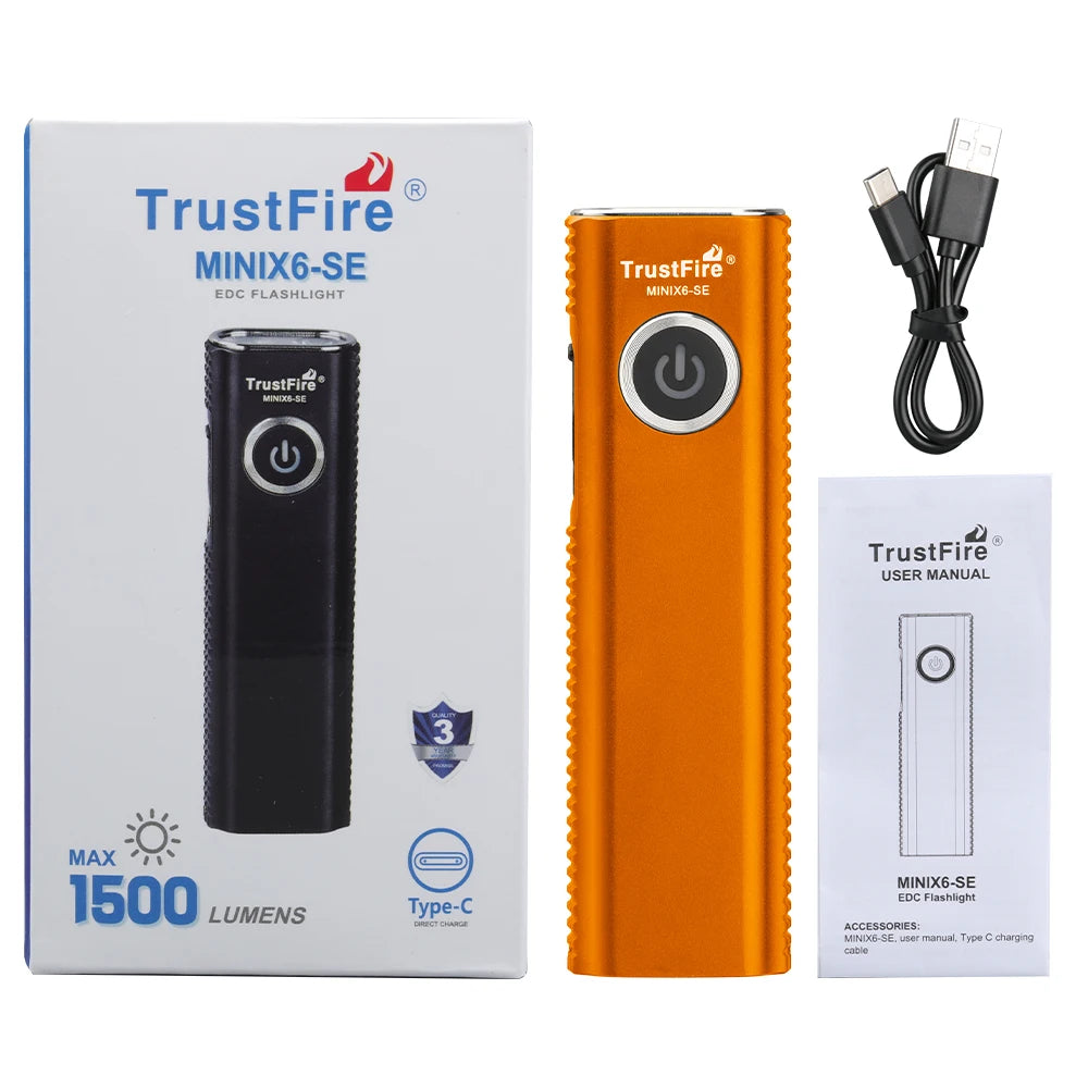 TrustFire Minix6 Se 1500 Lumen Rechargeable EDC Flashlight