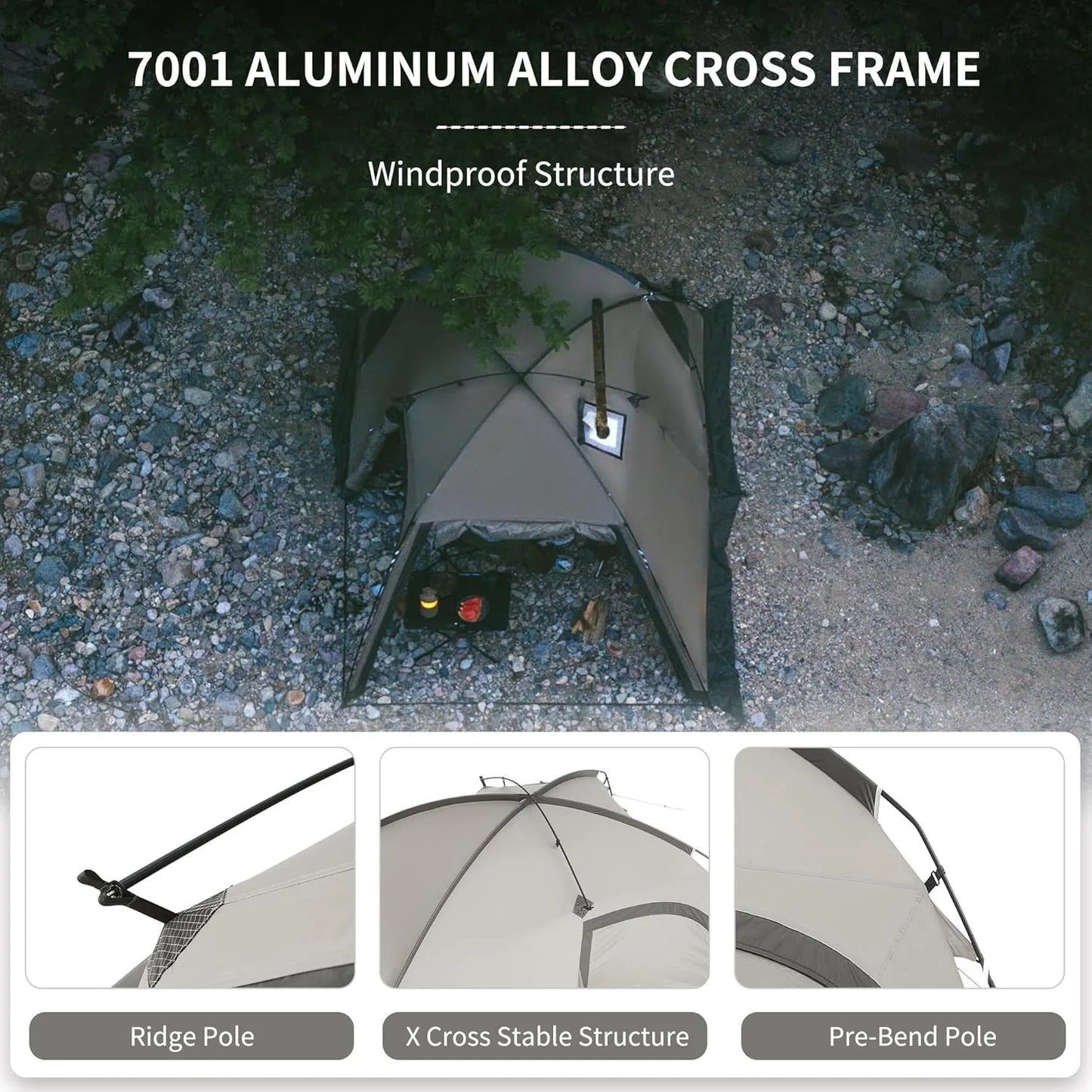 Naturehike Massif Hot Tent With Stove Jack And Waterproof Cover