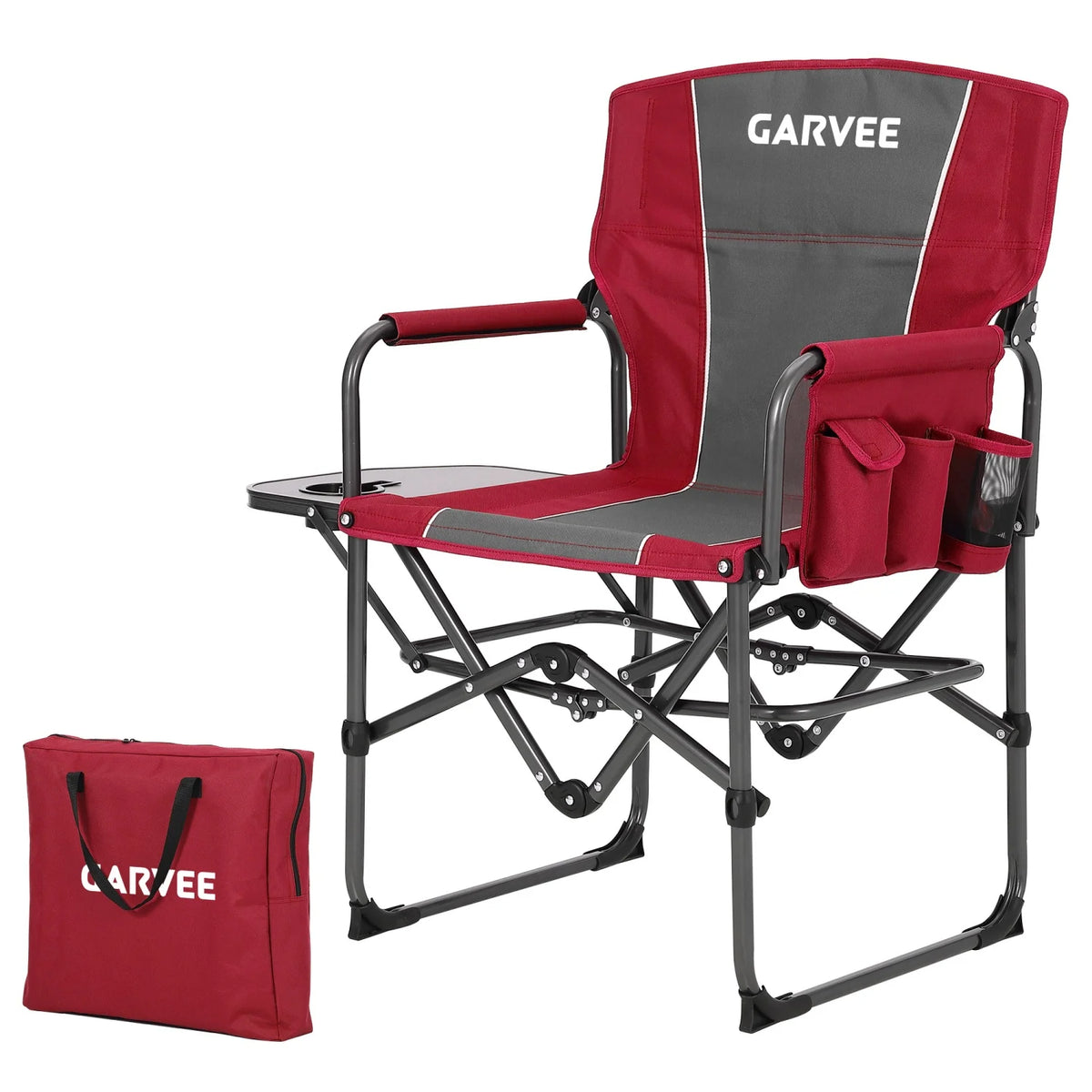 HiMISS Heavy Duty Folding Director Chair With Cup Holder