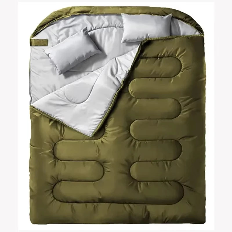Double Camping Sleeping Bag Ultralight Waterproof 4 Season Warm Backpacking