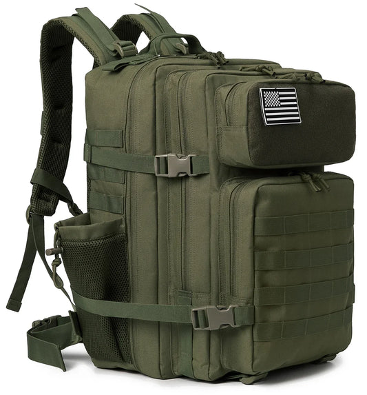 ReFire Gear Durable Tactical Hiking Backpack With Water Bottle Pouch