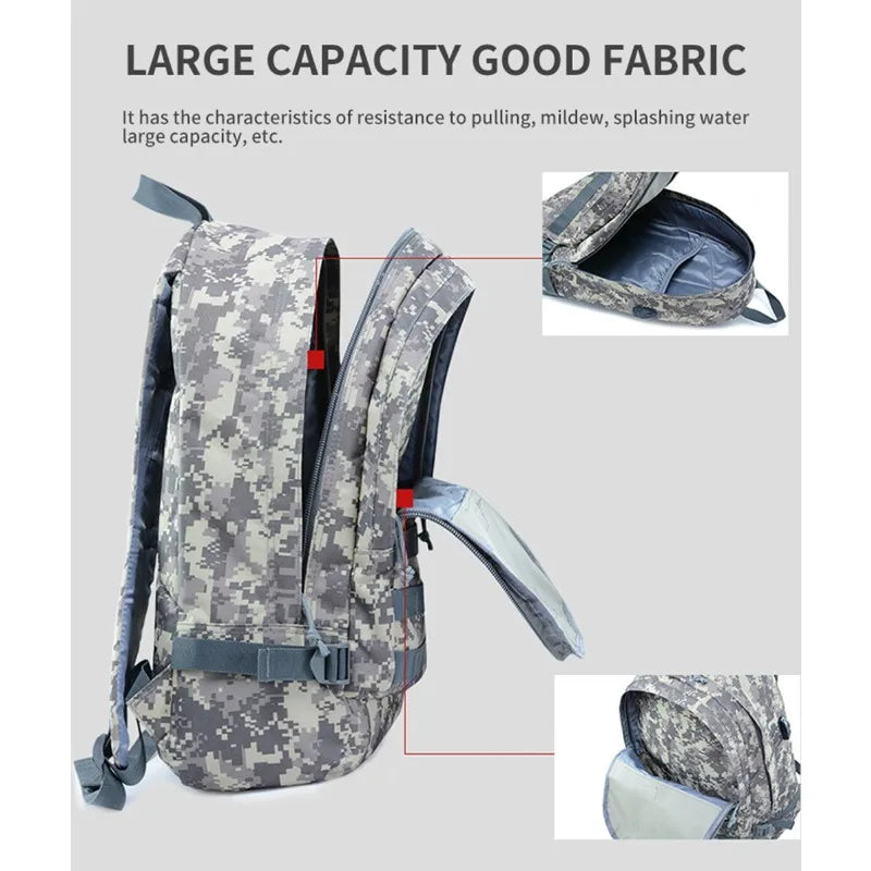Durable Polyester Tactical Backpack For Outdoor Hiking And Travel