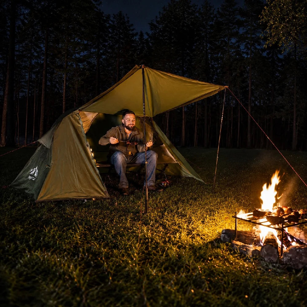 Night Cat Four Mode Elevated Camping Cot And Mesh Tent