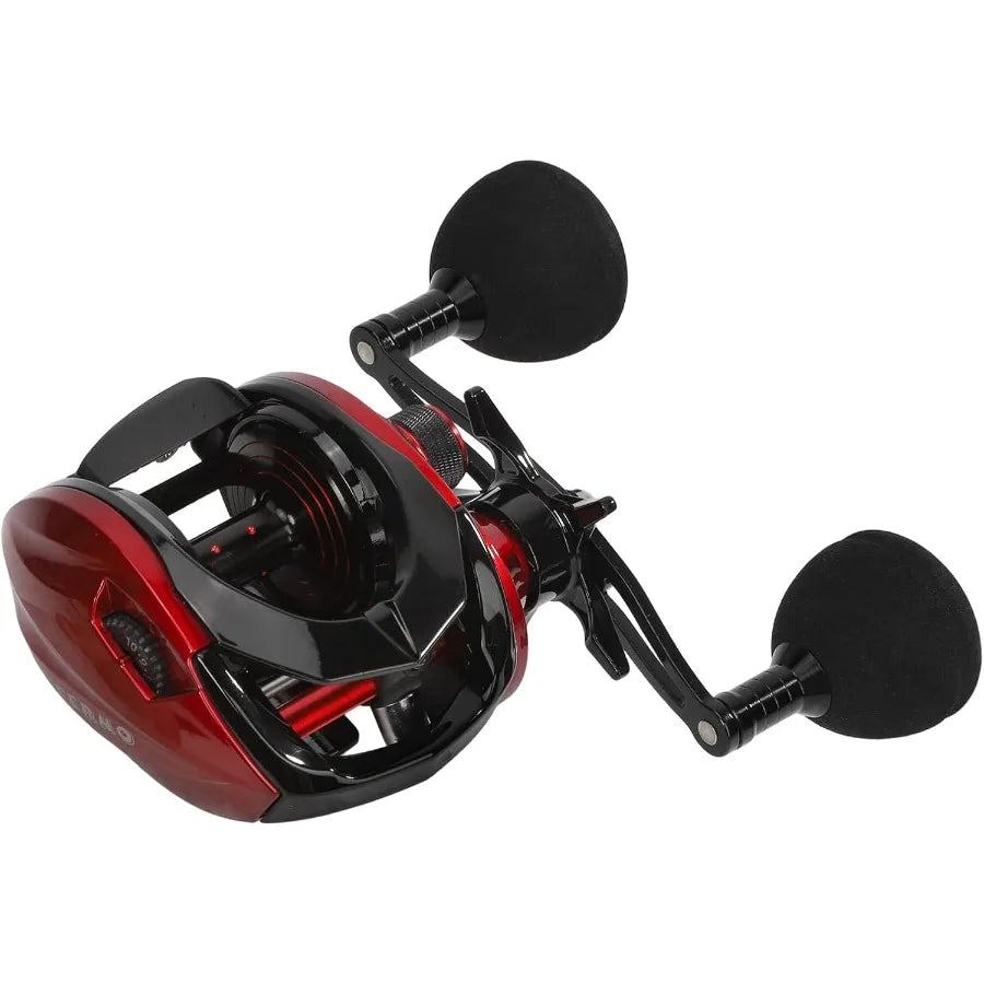 Baitcaster Reel Featuring 6.4:1 Gear Ratio And 33lb Drag Capacity
