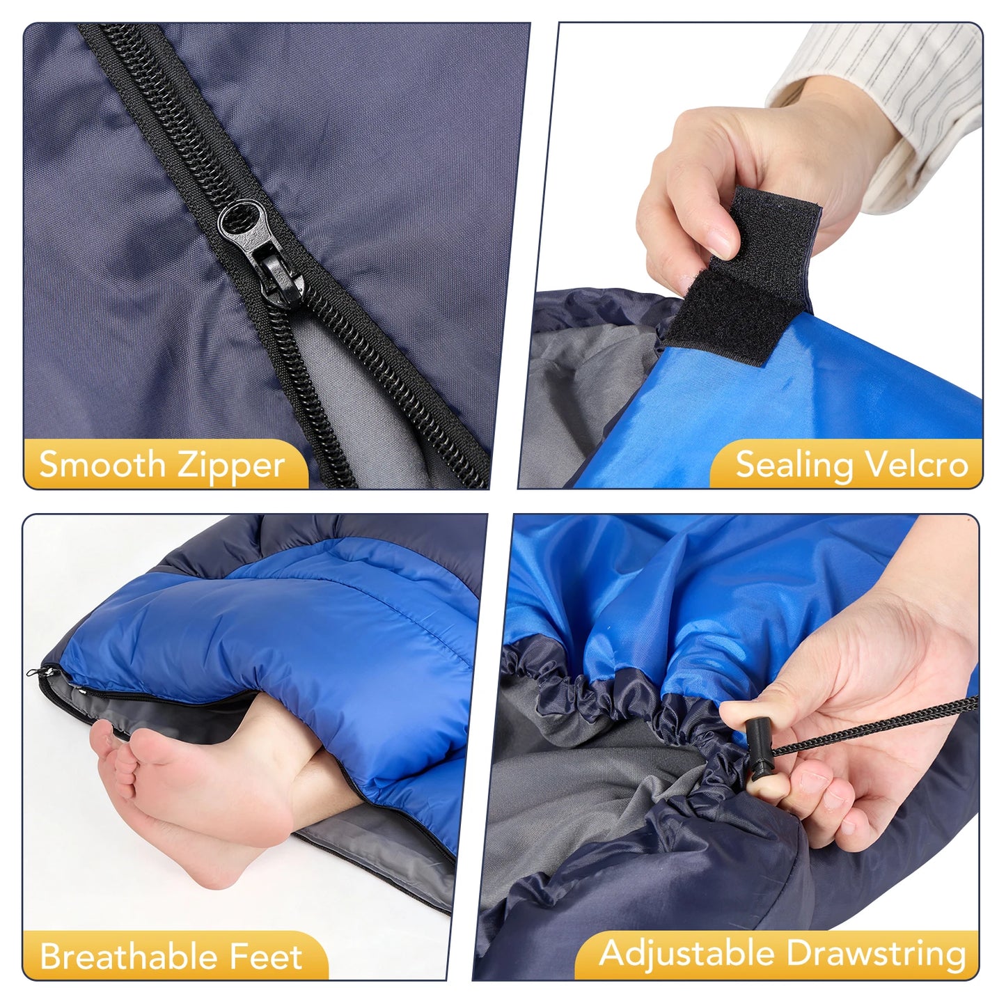 Four Season Ultralight Waterproof Sleeping Bag With Compression Sack