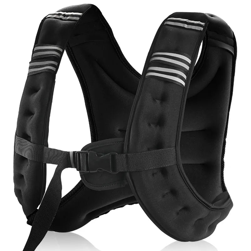Adjustable Weight Vest With Reflective Stripe For Fitness Training