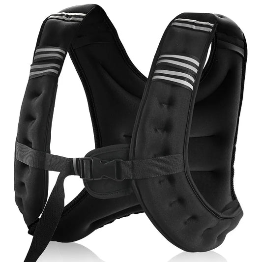 Adjustable Weight Vest With Reflective Stripe For Fitness Training