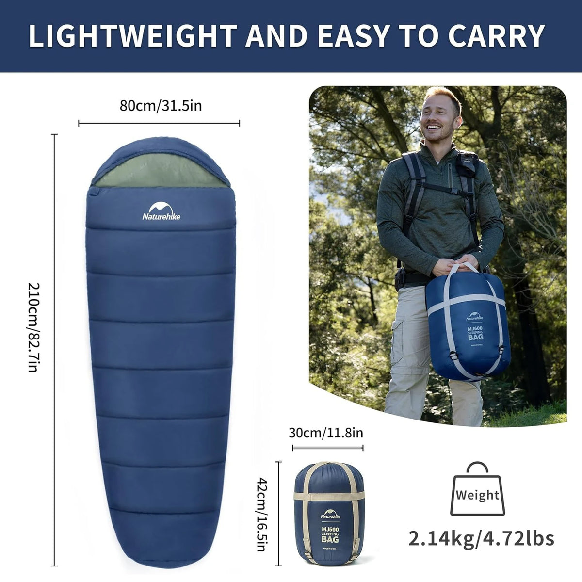 Naturehike Mummy Sleeping Bag For Adult Winter Camping