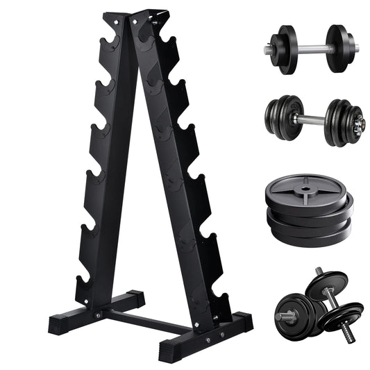 Compact Freestanding Dumbbell Rack For Home Gym Weight Storage